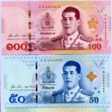 Billetes extranjeros: TAILANDIA SET 3 PCS 20 50 100 BAHT 2018 PICKS 135 136 137 UNC