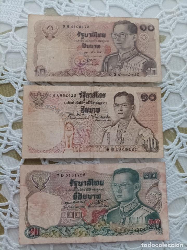 Billetes extranjeros: Lote de 3 Billetes de Thailandia - Foto 2