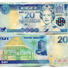 Billetes extranjeros: FIJI 20 DOLLARS 2002 PICK 107 N/S 'AB067409' UNC. Lote 323639743