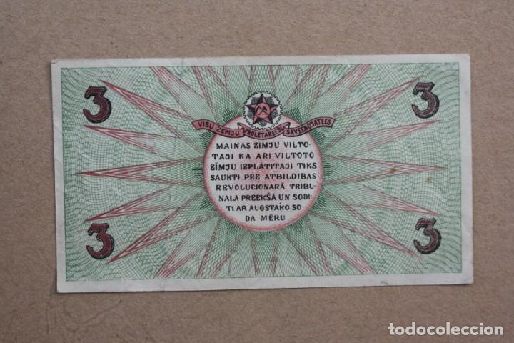 Billetes extranjeros: Letonia Latvia 3 rubli 1919 MBC - Foto 2