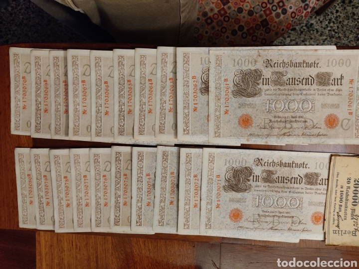 Billetes extranjeros: Reichsbanknoten 20000 mark - Foto 2