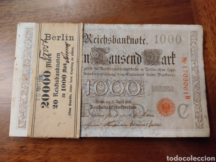 Billetes extranjeros: Reichsbanknoten 20000 mark - Foto 1