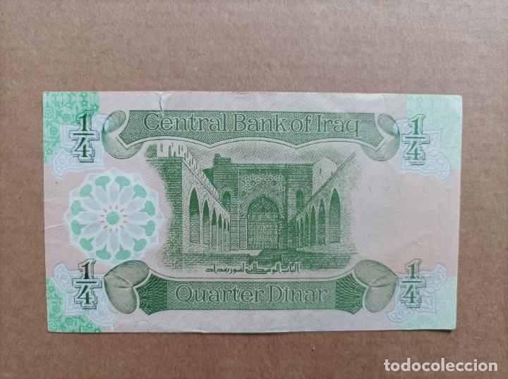 Billetes extranjeros: Billete de Iraq de 1/4 DINARS - Foto 2