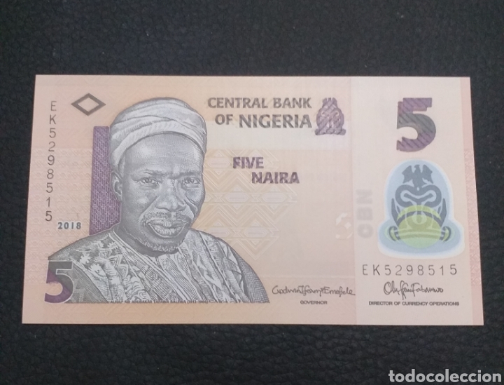BILLETE PLANCHA 5 NAIRA NIGERIA (Numismática - Notafilia - Billetes Internacionales)