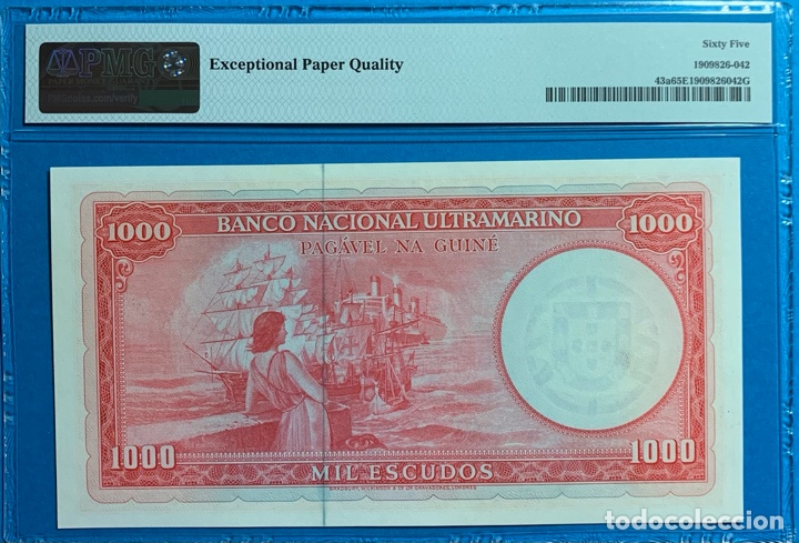 pmg 65 epq portuguese guinea 1000 escudos 1964 - Buy Old