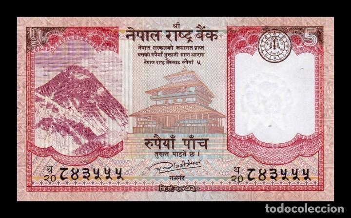 Billetes extranjeros: Nepal 5 Rupees 2017 Pick 76a Sc Unc - Foto 1