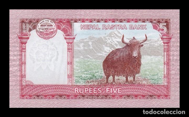 Billetes extranjeros: Nepal 5 Rupees 2020 Pick 76b Capicua SC UNC - Foto 2