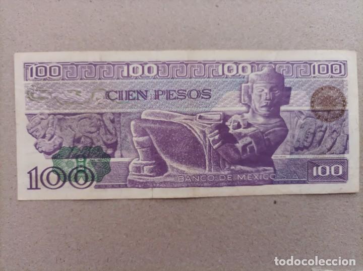 Billetes extranjeros: Billete de M&eacute;xico de 100 pesos, a&ntilde;o 1981 - Foto 2