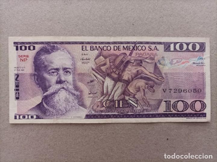 Billetes extranjeros: Billete de M&eacute;xico de 100 pesos, a&ntilde;o 1981 - Foto 1