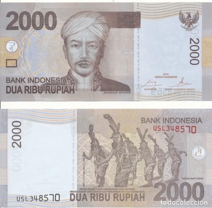 Billetes extranjeros: INDONESIA 2000 RUPIAH 2016 Pick 148h SC / UNC - Foto 1