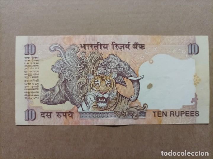 Billetes extranjeros: Billete de Nepal de 10 rupias - Foto 2