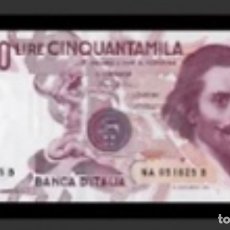 Billetes extranjeros: ITALIA ITALY 50000 LIRE GIAN LORENZO BERNINI 1984 PICK 113A