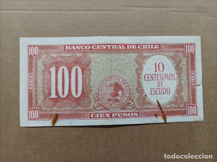 Billetes extranjeros: Billete de Chile de 100 pesos - Foto 2