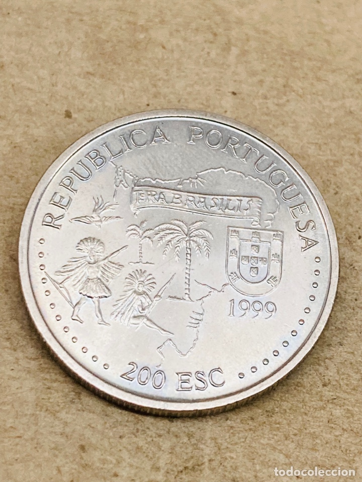 Billetes extranjeros: Moneda portuguesa 200 escudos 1999 - Foto 2