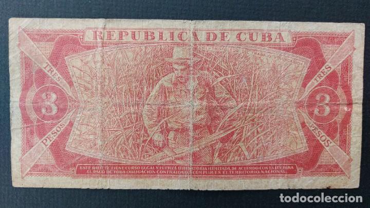 Billetes extranjeros: BILLETE CUBA 1983 3 PESOS - Foto 2