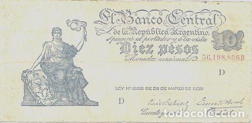 Billetes extranjeros: bottero 1881 col 433d 10 progreso serie d b - Foto 1