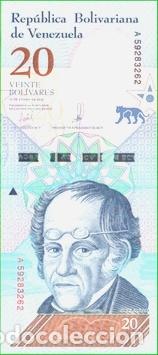 Notas Internacionais: billete venezuela 20 bolivares ano 2018 pick 104 estado s c