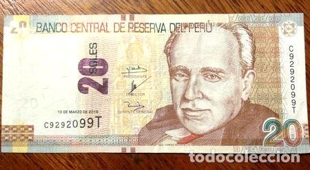 Billetes extranjeros: billete peru 20 soles ano 2016 - Foto 1