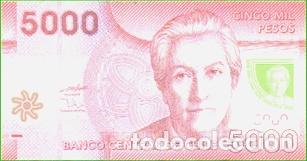 Billetes extranjeros: billete chile 5000 pick 163a ano 2009 polymero m b - Foto 1