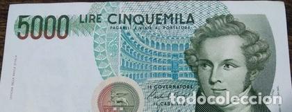 Billetes extranjeros: billete italia 5000 liras excelente - Foto 1