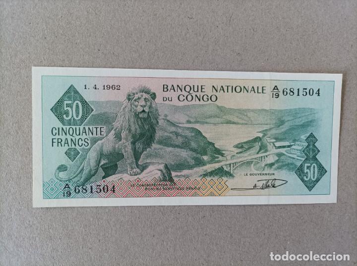 Billetes extranjeros: Billete del Congo de 50 francs, a&ntilde;o 1962, UNCIRCULATED - Foto 1