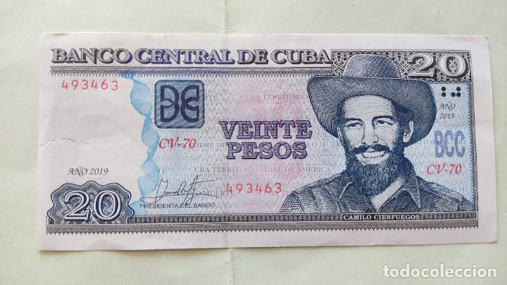 Billetes extranjeros: cuba-20 pesos. - Foto 1