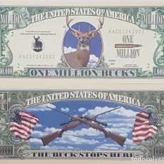Billetes extranjeros: USA ESTADOS UNIDOS BILLETE FANTASIA SIN CIRCULAR ARMAS 2002. Lote 360365420