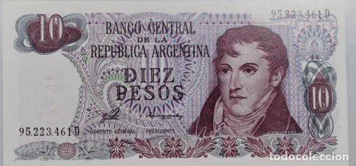 Billets internationaux: ARGENTINA, 10 PESOS, DECRET&Oacute; LEY N 18.188/1970 - 1983