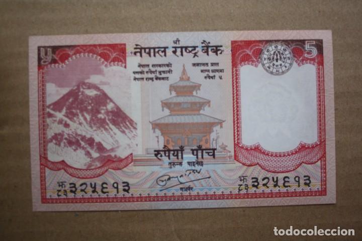 Billetes extranjeros: NEPAL - 5 RUPIAS 2017 SC - Foto 1