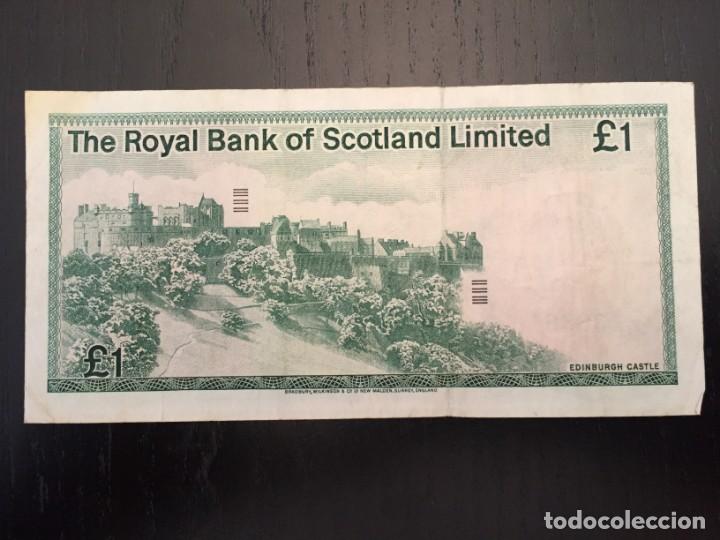 Billetes extranjeros: BILLETE 1POUND. ESCOCIA 1975 - Foto 2
