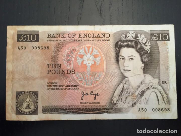 Billetes extranjeros: BILLETE 10 POUNDS - Foto 1