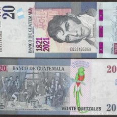 Billetes extranjeros: GUATEMALA. CONMEMORATIVO 20 QUETZALES 2021. BICENTENARIO DE LA INDEPENDENCIA. S/C. Lote 364322451