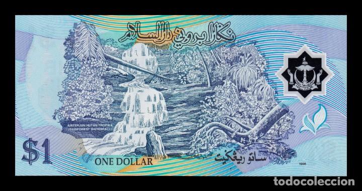 Billetes extranjeros: Brunei 1 Ringgit 1996 Pick 22a Pol&iacute;mero Sc Unc - Foto 2
