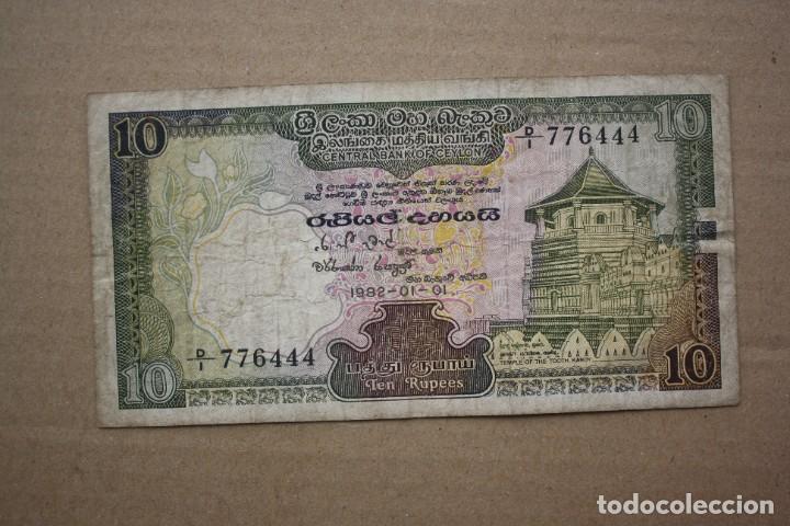Billetes extranjeros: CEYLAN - 10 RUPIAS 1992 BC - Foto 1