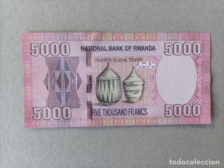 Billetes extranjeros: Billete de Rwanda de 5000 rwanda, a&ntilde;o 2014, UNC - Foto 2
