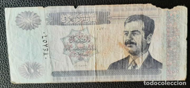 Billetes extranjeros: Billete de Irak de 2002. 100 dinares - Foto 1