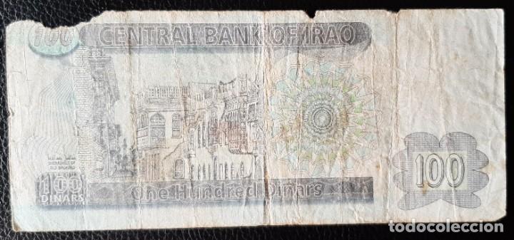 Billetes extranjeros: Billete de Irak de 2002. 100 dinares - Foto 2