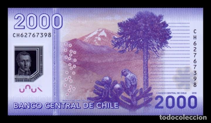 Billetes extranjeros: Chile 2000 Pesos 2016 Pick 162f Pol&iacute;mero Sc Unc - Foto 2