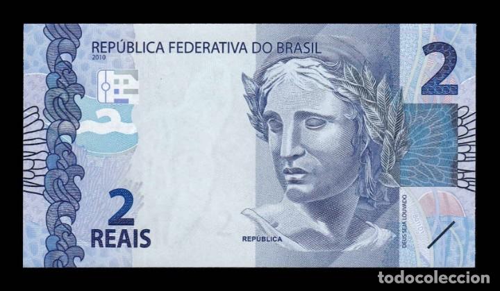 Billetes extranjeros: Brasil 2 Reais 2010 Pick 252d SC UNC - Foto 1