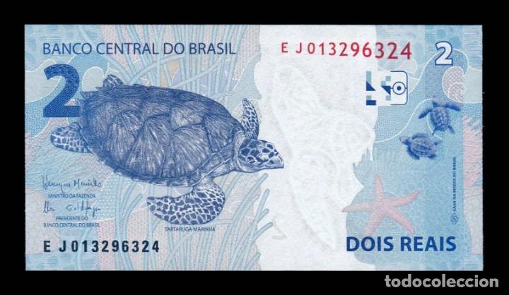 Billetes extranjeros: Brasil 2 Reais 2010 Pick 252d SC UNC - Foto 2