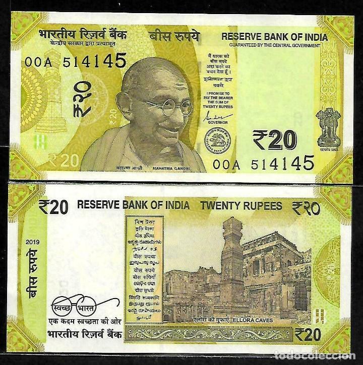 Billetes extranjeros: INDIA 20 RUPEES 2019 Pick 110 SIN CIRCULAR - Foto 1