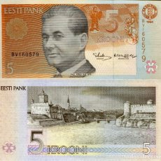 Banconote internazionali: ESTONIA 5 KROONI 1994 PICK 76A PREFIJO 'CF' UNC. Lote 338673108