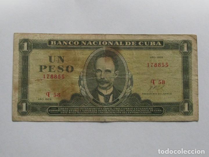 Billetes extranjeros: CUBA , 1 PESO DE 1968 CIRCULADO - Foto 1