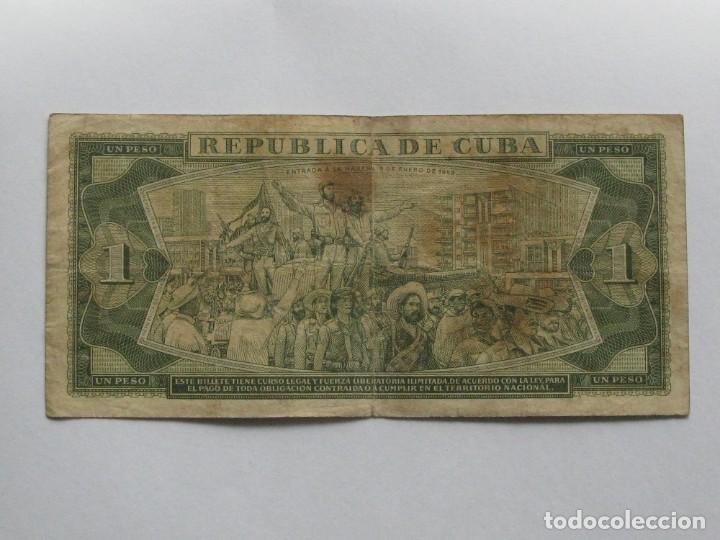 Billetes extranjeros: CUBA , 1 PESO DE 1968 CIRCULADO - Foto 2