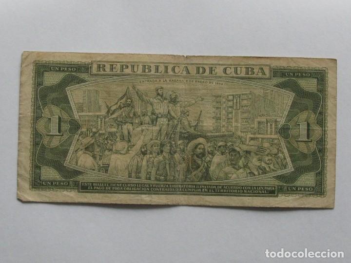 Billetes extranjeros: CUBA , 1 PESO DE 1968 CIRCULADO - Foto 2