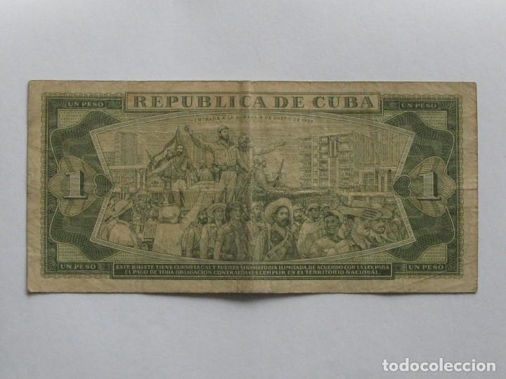 Billetes extranjeros: CUBA , 1 PESO DE 1968 CIRCULADO - Foto 2