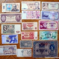 Billetes extranjeros: LOTE DE BILLETES DE DIFERENTES PAISES CASI TODOS EUROPEOS. Lote 339339523