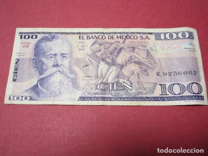 Billetes extranjeros: BILLETE DE 100 PESOS DE MEJICO. - Foto 1
