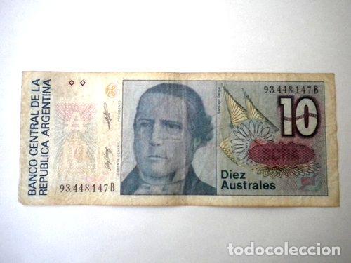 Billetes extranjeros: billete de argentina 10 australes - Foto 1