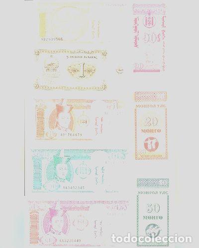 Billetes extranjeros: mongolia lote de 8 billetes 19831993 sin circular - Foto 1